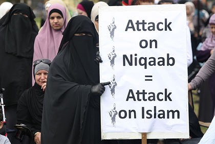 Image result for burqa protest